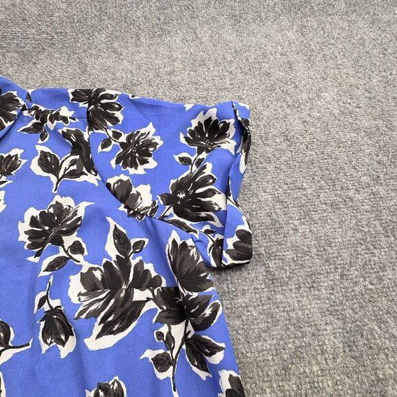 Lane Bryant Shirt Dress Women 18/20 Blue Floral Button Cottagecore‎ Sheer Boho - Picture 6 of 11